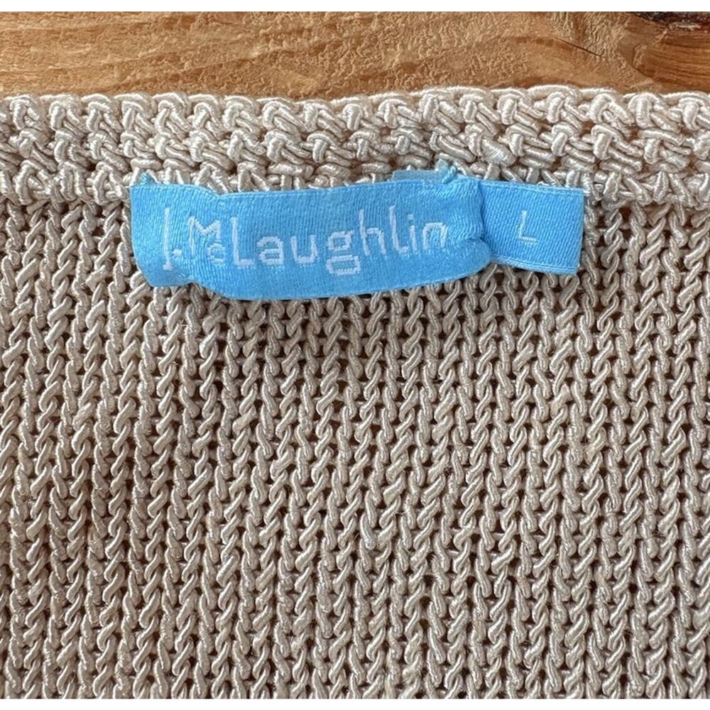 J McLaughlin Women’s Fine Knit Sweater Size L Beige M11 - Picture 3 of 7